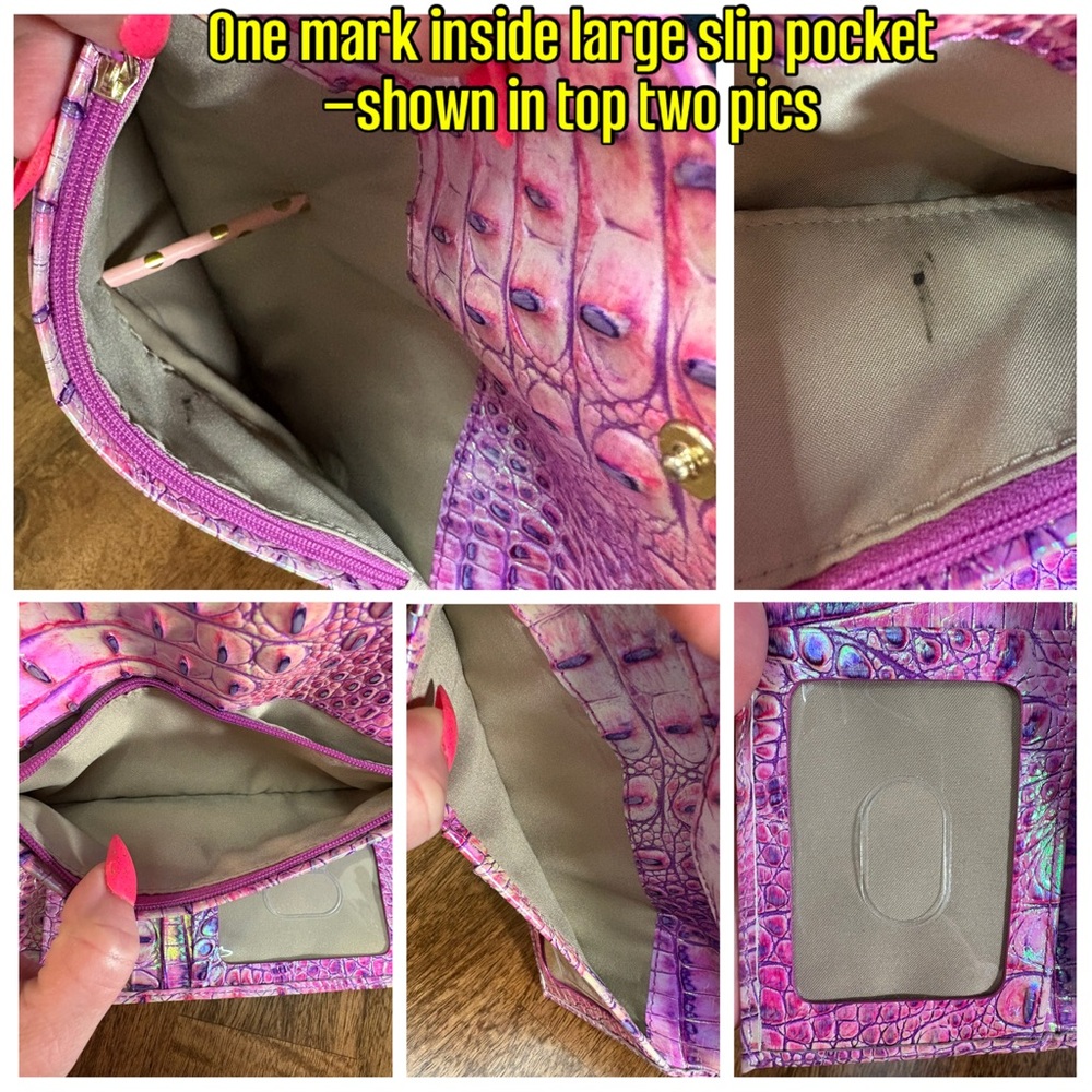 **SOLD**Brahmin EUC Veronica - Purple Iris - Holographic Purple/Pink - Leather - Picture 11 of 14